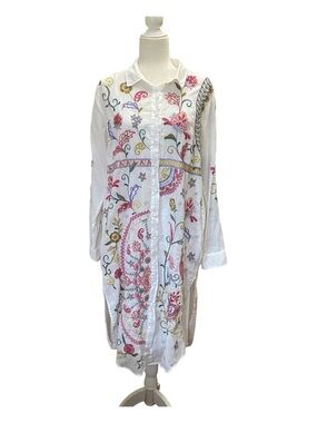 Johnny Was Workshop Womens Ashlee Relaxed Overshirt Dress